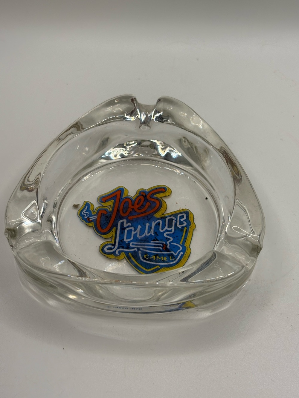 Vintage Camel Joe’s Lounge Glass Ashtray Joe Camel Cigarettes Promo 1990s 4”